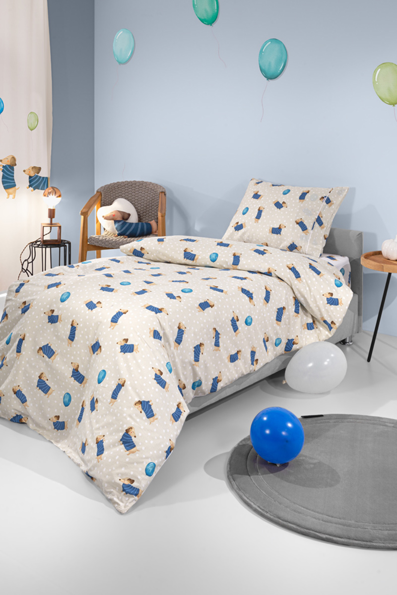 Saint Clair Σετ Παιδικά Σεντόνια 165x250cm και Μαξιλαροθήκη 50x70cm Pet Blue