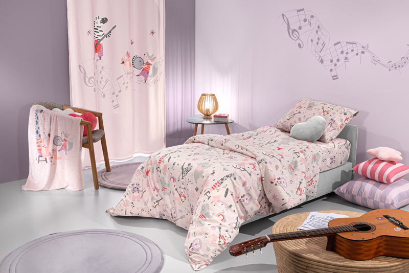 Saint Clair Σετ Παιδική Παπλωματοθήκη 160x220cm & Μαξιλαροθήκη 50x70cm Jazz...