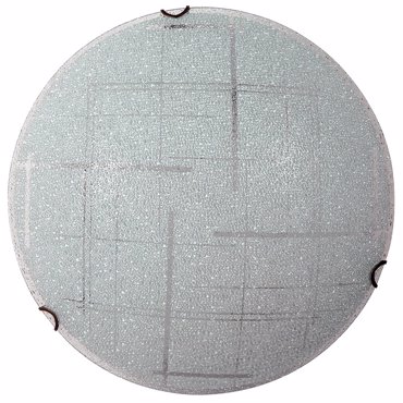 ArLight Πλαφονιέρα CCC 9010/30 Δίφωτη Γυάλινη Λευκή με Γραμμές Φ30x8.5cm Ε27 0064150