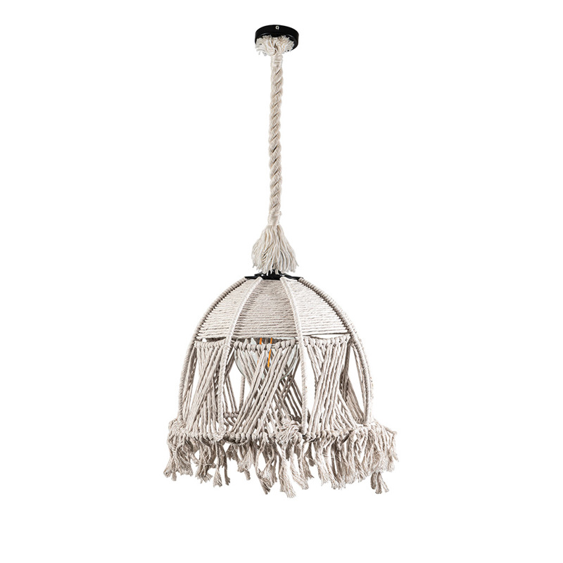 ArLight Κρεμαστό Φωτιστικό Οροφής PDT 6811-60 Μονόφωτο Σχοινί/Υφασμάτινο Λευκό Φ60x160cm Ε27 0083555