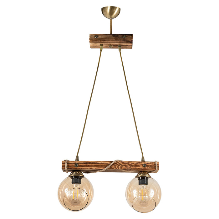 ArLight Kremasto Fotistiko Orofis PDT 2059-2 Difoto Metalliko/Xulino Meli 43x15x95cm E27 0103457