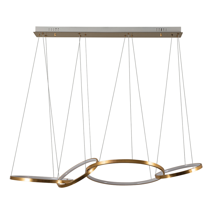 ArLight Kremasto Fotistiko Orofis PDC 683-4 GD Metalliko Xruso Mat 120x50x120cm LED Fusiko Lefko 0103471