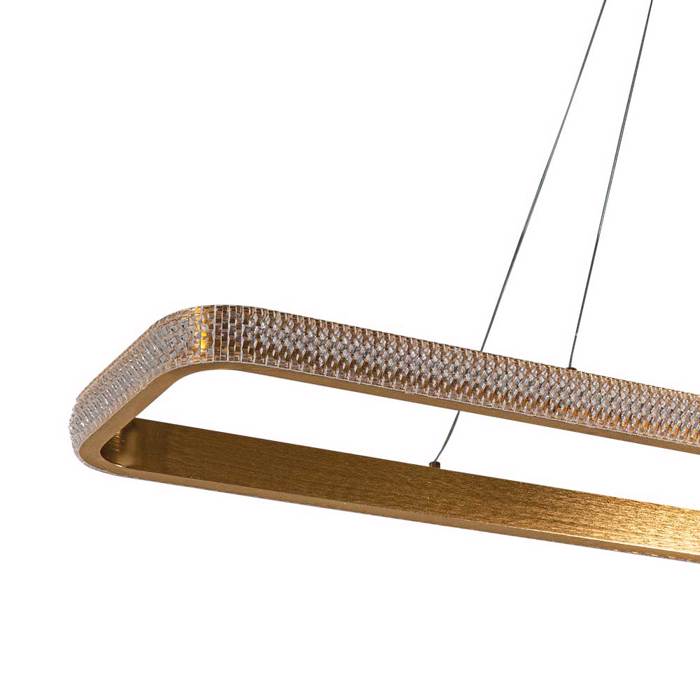 ArLight Kremasto Fotistiko Orofis PDC 682-1 GD Metalliko/PVC Xruso Mat 120x25x100cm LED Fusiko Lefko 0103474