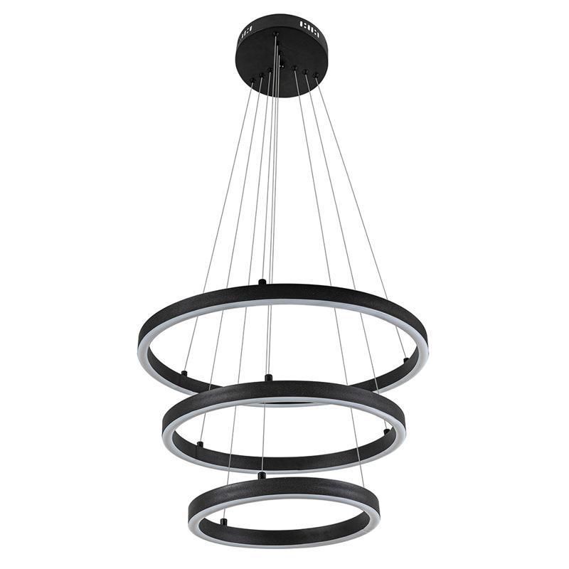 ArLight Κρεμαστό Φωτιστικό Οροφής PDC 685-3 BK Μεταλλικό/PVC Μαύρο Ματ 30/40/50x100cm LED Φυσικό Λευκό 0103478