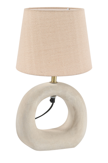 ArLight TLI 6337 30 BG Πορτατίφ Λευκό Ξύλινο με Στρογγυλή Βάση 1xE27 Φ30x50cm 02210114