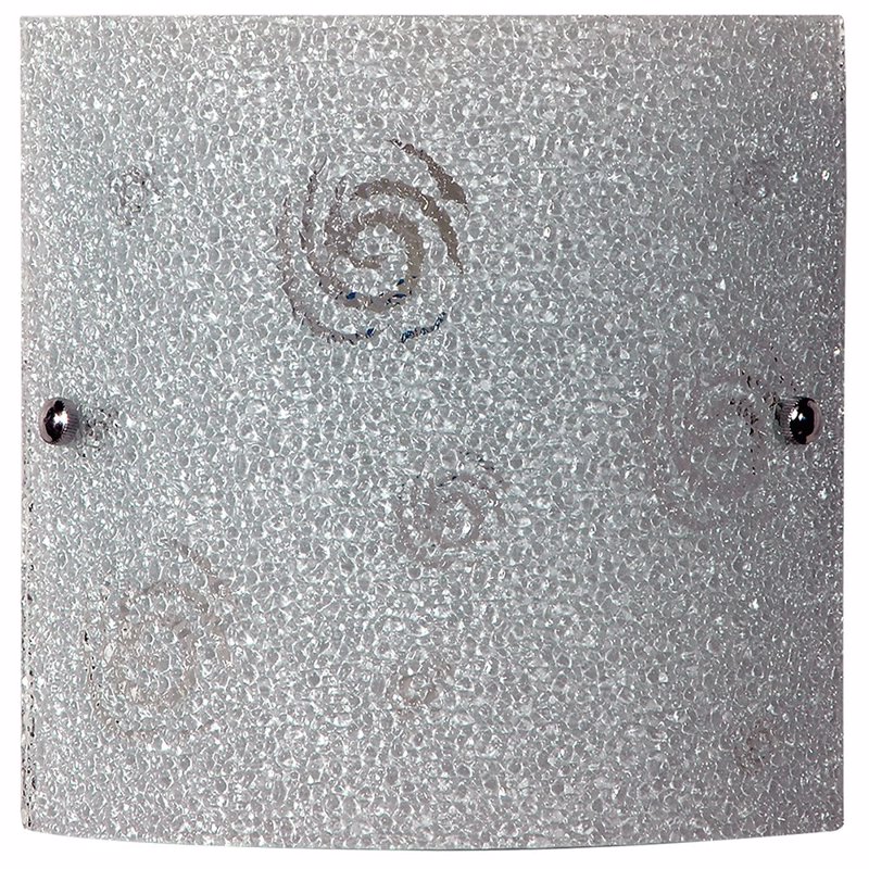 ArLight Απλίκα Τοίχου ''WLC 6002'' Μονόφωτη Γυάλινη Λευκή με Κύκλους Ε27 60W 23x7x23cm 0304107