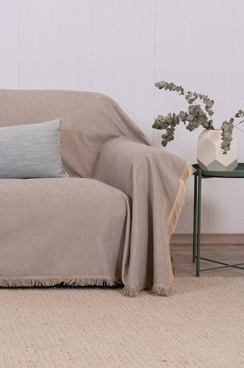 Βιοκαρπέτ Home Naf-Naf Highline Ριχτάρι Τριθέσιου Καναπέ Ανοιχτό Γκρι 180x300cm 358-127