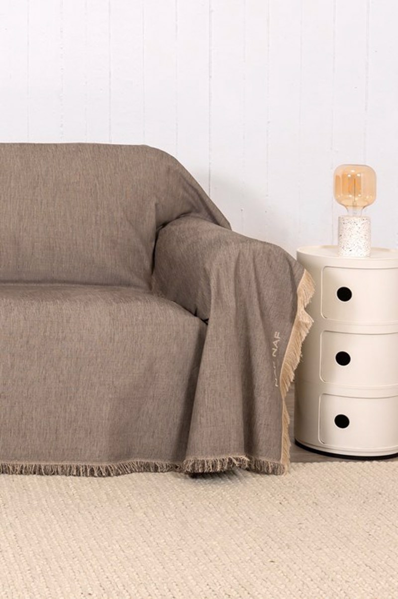 Βιοκαρπέτ Home Naf-Naf Highline Ριχτάρι Τριθέσιου Καναπέ Καφέ-Γκρι 180x300cm 358-170