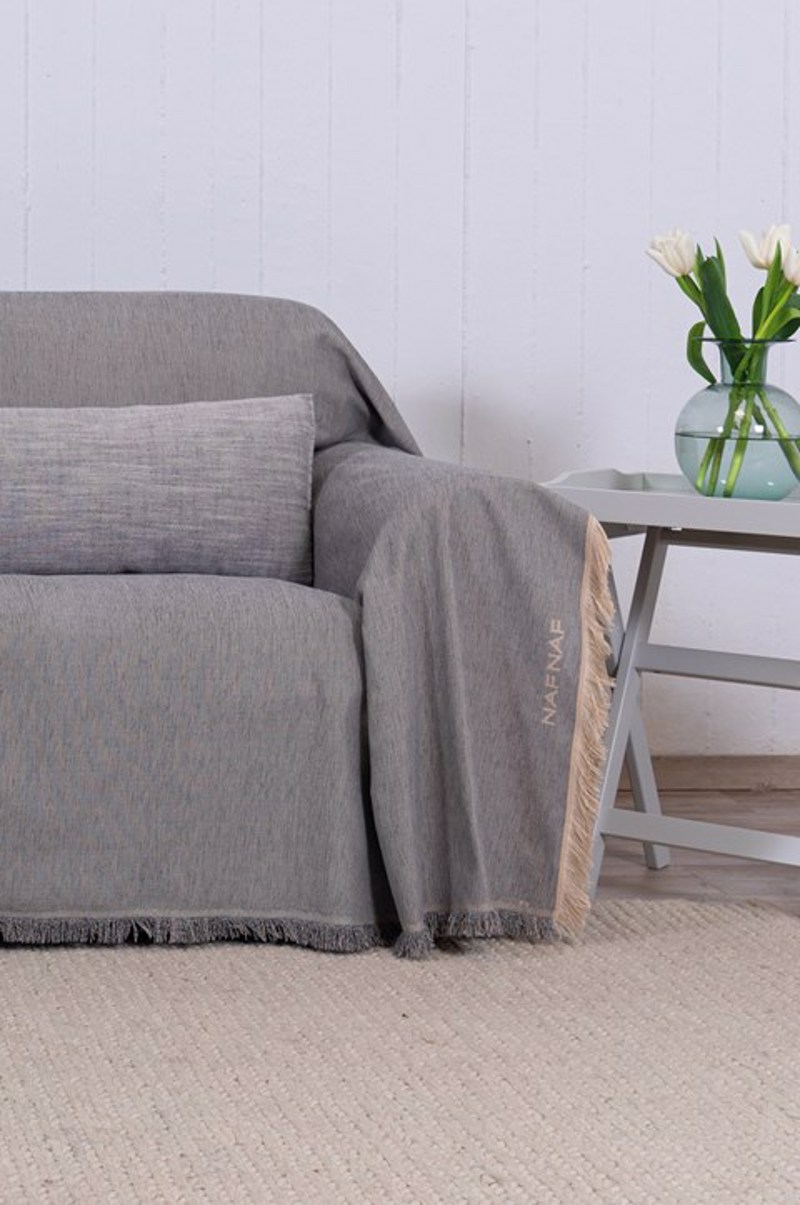 Βιοκαρπέτ Home Naf-Naf Highline Ριχτάρι Τριθέσιου Καναπέ Γκρι 180x300cm 358-78