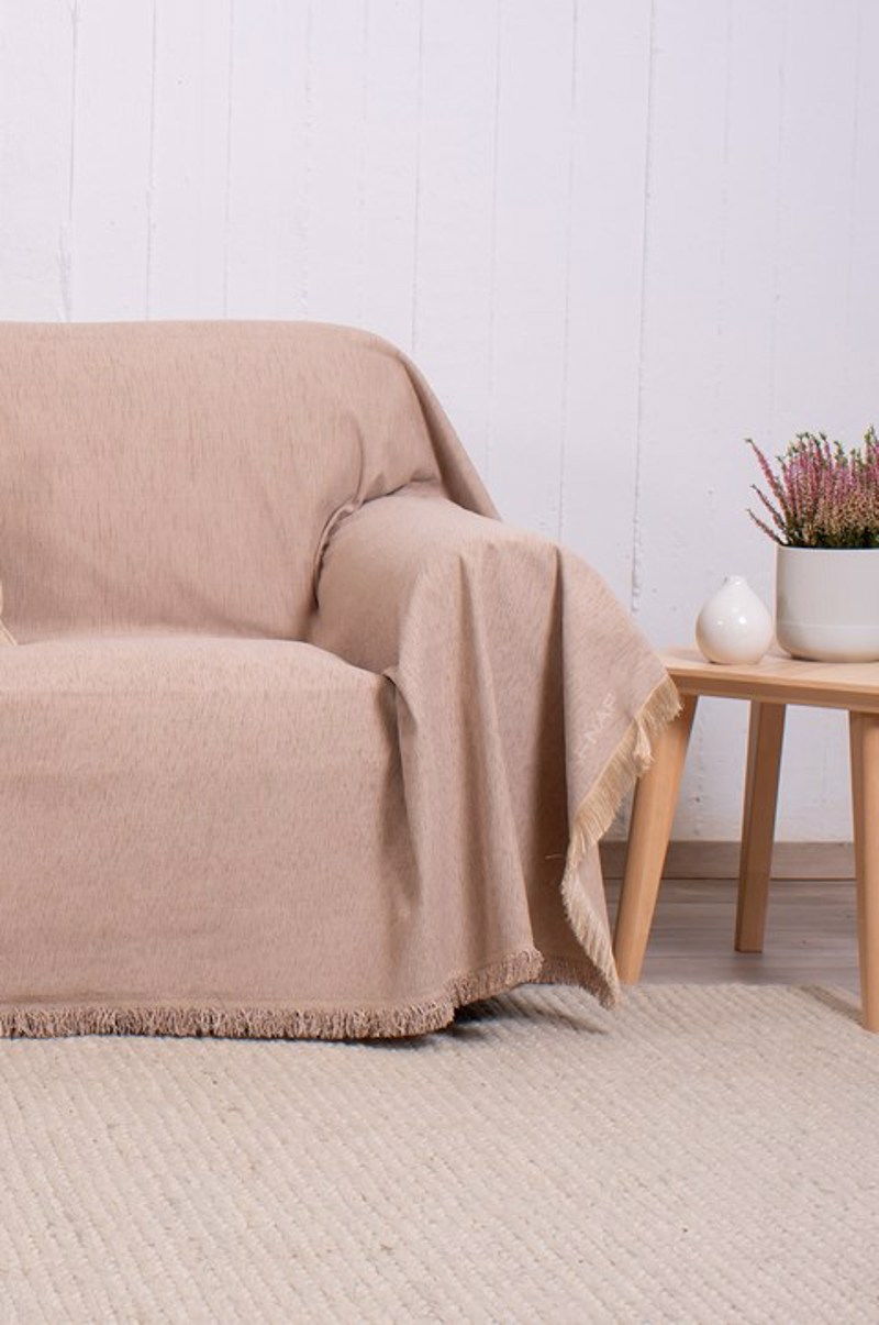 Βιοκαρπέτ Home Naf-Naf Highline Ριχτάρι Τριθέσιου Καναπέ Μπεζ 180x300cm 358-135