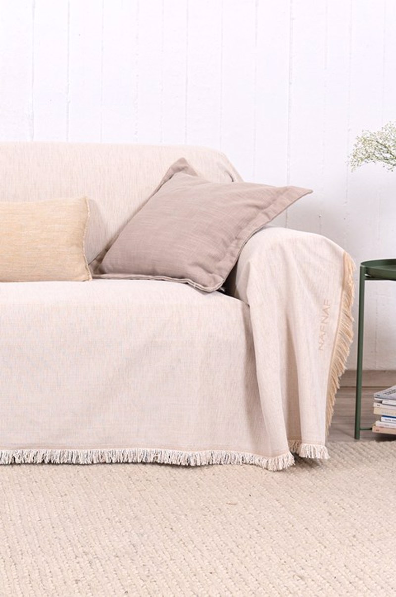 Βιοκαρπέτ Home Naf-Naf Highline Ριχτάρι Τετραθέσιου Καναπέ Εκρού 180x350cm 358-90