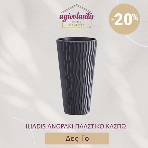 ILIADIS ΑΝΘΡΑΚΙ ΠΛΑΣΤΙΚΟ ΚΑΣΠΩ Φ35X62cm