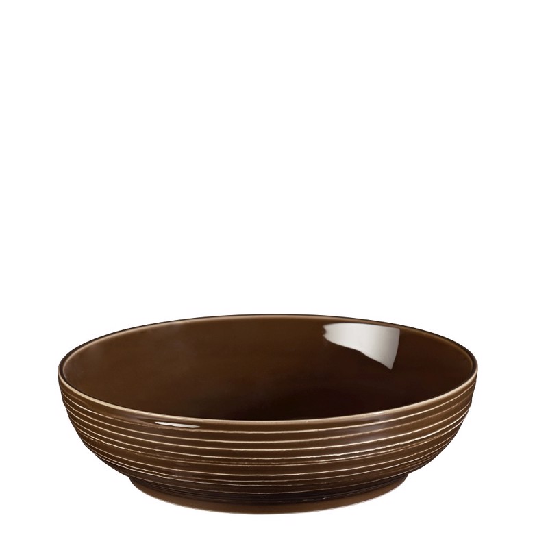 Υαλικά agiovlasitishome - ΣΗΜΑΝΤΙΚΟ: Σε περίπτωση διαφοράς τιμής από το κατάστημα ισχύει παντα και μόνο η τιμή του καταστήματος Σαλατιέρα Στρογγυλή Πορσελάνης Καφέ Φ25.5X6.6cm 001.765