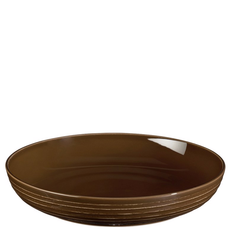 Σαλατιέρα Πορσελάνης Στρογγυλή Καφέ Φ28.4X5.4cm 001.765