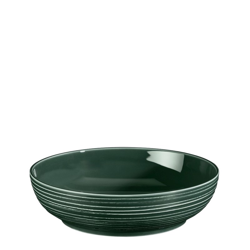 Σαλατιέρα Στρογγυλή Πορσελάνης Πράσινη Φ25.5X6.6cm 001.