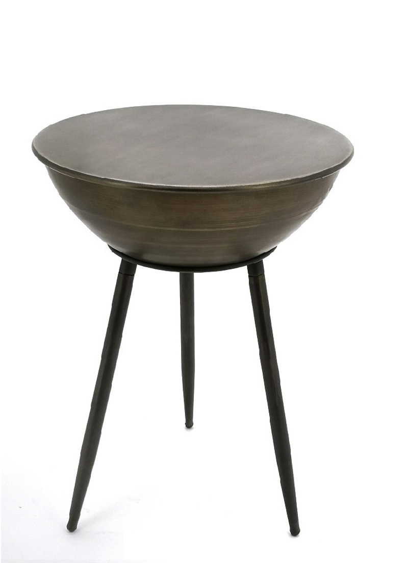 Τραπεζάκι Μεταλλικό με 3 Ποδια Μπρονζέ 51.5εκ AFT205 Es