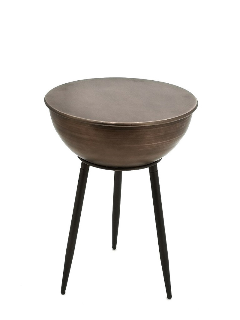 Έπιπλα σαλονιού agiovlasitishome - ΣΗΜΑΝΤΙΚΟ: Σε περίπτωση διαφοράς τιμής από το κατάστημα ισχύει παντα και μόνο η τιμή του καταστήματος Τραπεζάκι Μεταλλικό με 3 Ποδια Μπρονζέ 42.5εκ AFT206 Es