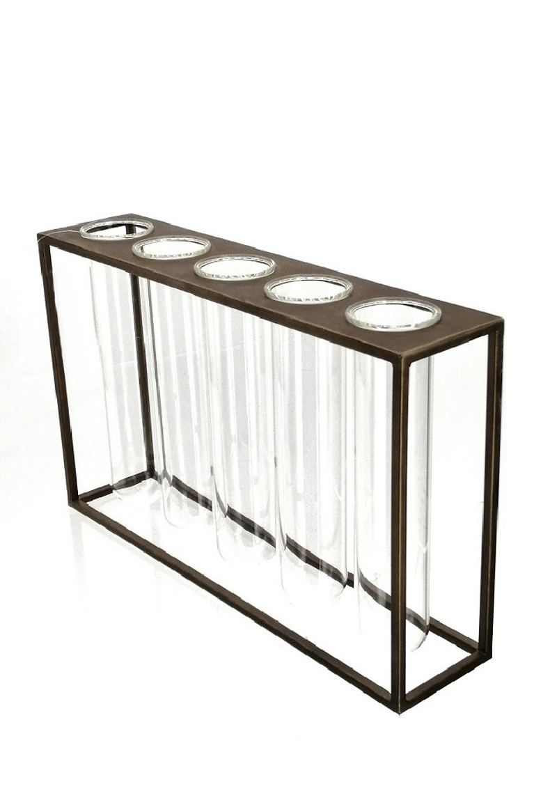 Διακοσμητικά Επιτραπέζια agiovlasitishome - ΣΗΜΑΝΤΙΚΟ: Σε περίπτωση διαφοράς τιμής από το κατάστημα ισχύει παντα και μόνο η τιμή του καταστήματος Μονοφλερ 5 Θέσεων Μεταλ. Χρυσό 35Χ8Χ22εκ AFT230 Espiel