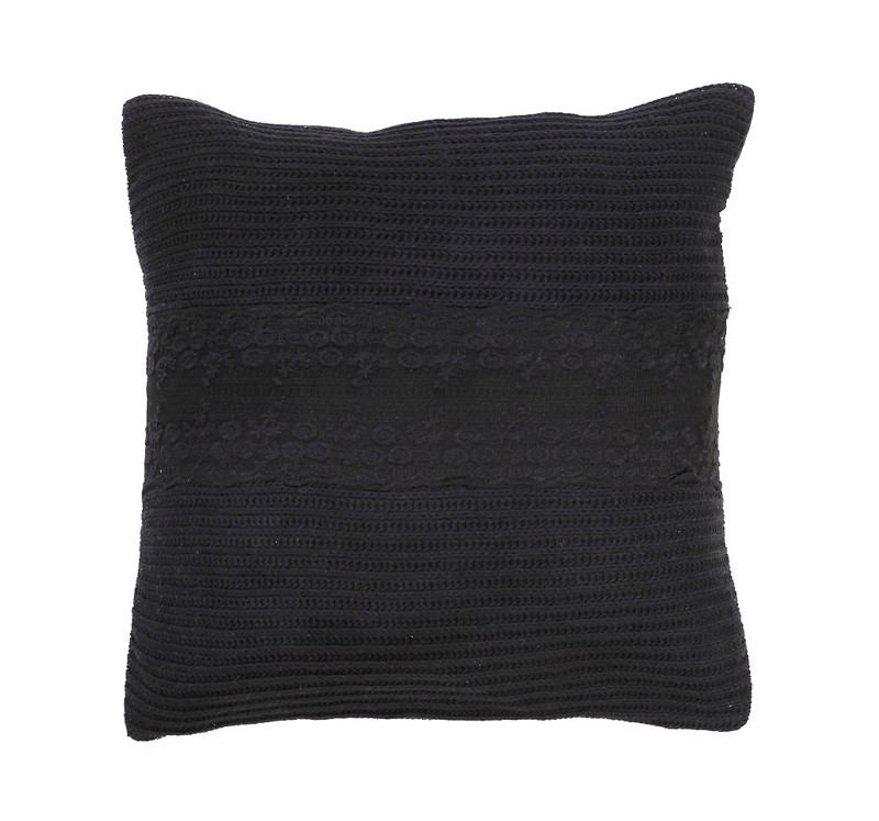 Espiel - ΣΗΜΑΝΤΙΚΟ: Σε περίπτωση διαφοράς τιμής από το κατάστημα ισχύει παντα και μόνο η τιμή του καταστήματος Μαξιλάρι Μαύρο Βαμβακερό με Γέμιση 45Χ45εκ ARF204 Espie