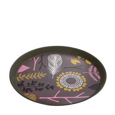 Διακοσμητικός Δίσκος Στρογγυλός Πλαστικός Πολύχρωμος με Σχέδια Φ36x2.5cm ASL110 Espiel