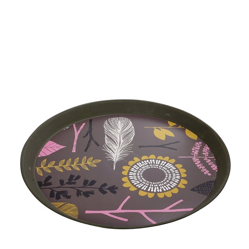 Διακοσμητικός Δίσκος Στρογγυλός Πλαστικός Πολύχρωμος με