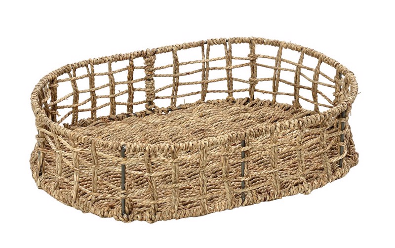 Espiel - ΣΗΜΑΝΤΙΚΟ: Σε περίπτωση διαφοράς τιμής από το κατάστημα ισχύει παντα και μόνο η τιμή του καταστήματος Καλάθι Ψάθινο Μπεζ Οβάλ 32Χ23εκ AST809 Espiel