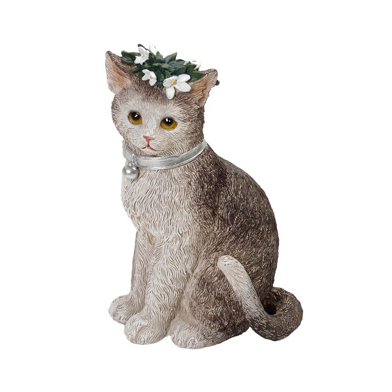 Φιγούρα Γάτα Resin Γκρι 9.3x7.2x14.2cm BOD120 Espiel