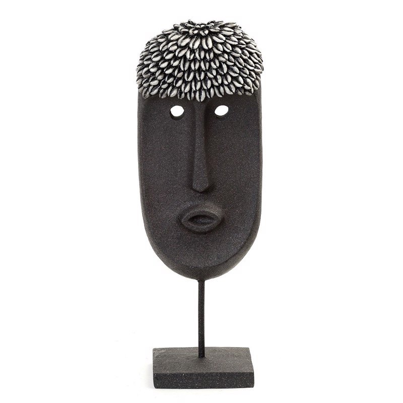 Φιγούρα Πρόσωπο σε Βάση Resin Μαύρη 19.5x10x52cm BOD126