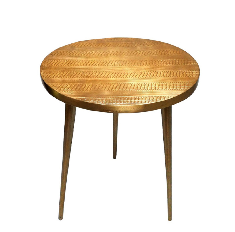 Έπιπλα σαλονιού agiovlasitishome - ΣΗΜΑΝΤΙΚΟ: Σε περίπτωση διαφοράς τιμής από το κατάστημα ισχύει παντα και μόνο η τιμή του καταστήματος Espiel Τραπεζάκι Αλουμίνιο Χρυσό Στρογγυλό 40.6εκ DUG21