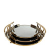 Set ton 3 Diskos Metallikos Xrusos me Kathrepti F35x11cm DWOA1001 Espiel