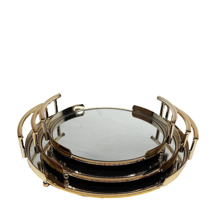 Set ton 3 Diskos Metallikos Xrusos me Kathrepti F35x11cm DWOA1001 Espiel