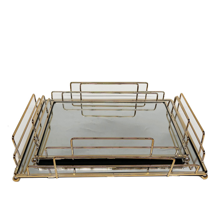 Set ton 2 Diskos Metallikos Xrusos me Kathrepti 36x26cm DWOA1006 Espiel