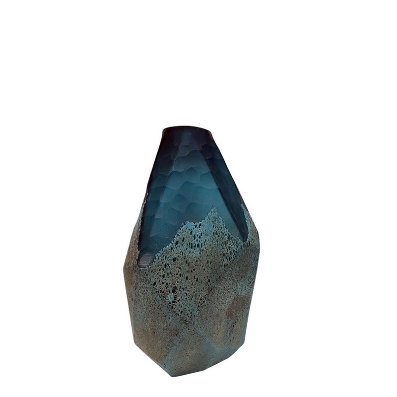 Espiel - ΣΗΜΑΝΤΙΚΟ: Σε περίπτωση διαφοράς τιμής από το κατάστημα ισχύει παντα και μόνο η τιμή του καταστήματος Βάζο Γυάλινο Μπλε 15x10x22cm DWQA1001 Espiel