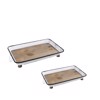 Set ton 2 Diskos Metallikos Lefkos me Xulino Pato 47X31X9/41X26X9ek ELV201 Espiel