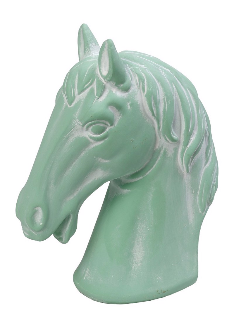 Διακοσμητική Φιγούρα Αλόγου Κεραμική Πράσινη 19Χ10Χ24εκ