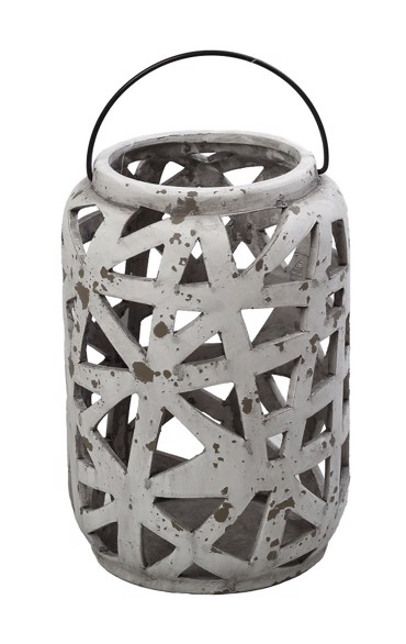 Espiel Φανάρι Γκρι-Λευκό 19Χ19Χ28εκ ERT357