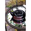 Tsagera me Sita Mavri/Kokkini Stoneware 600ml 19x14x8cm EZT101 Espiel
