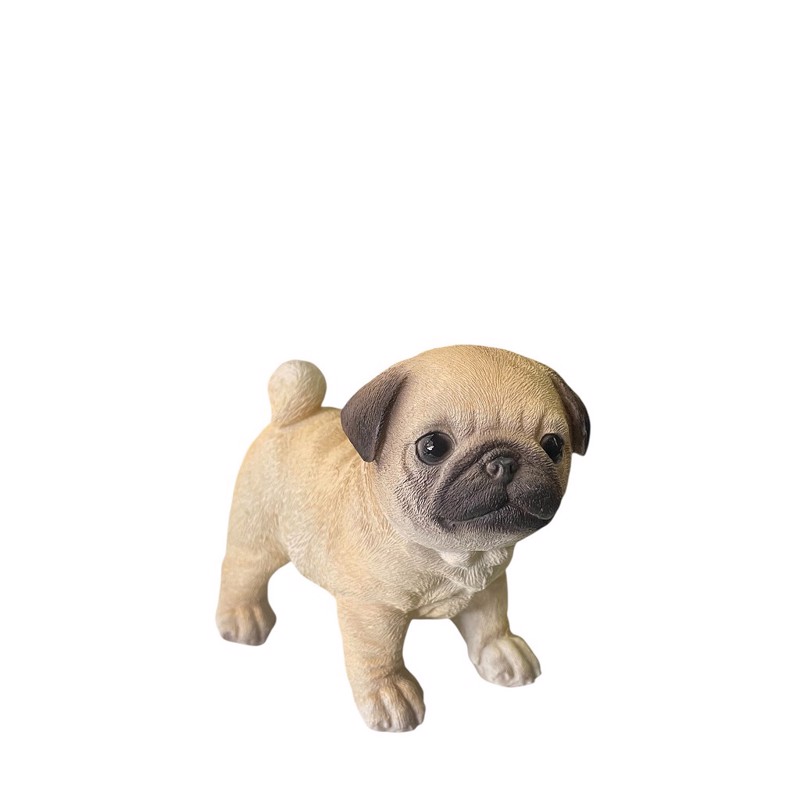 Φιγούρα Σκύλος Καφέ Pug Polyresin 13.5x7x11cm FAD206 Es