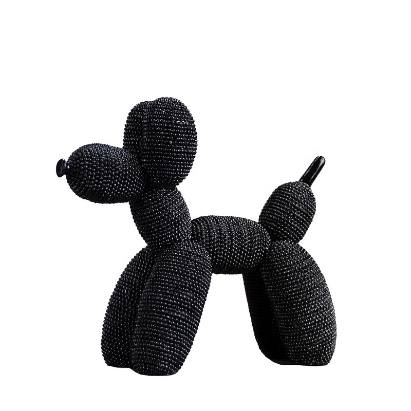 Espiel - ΣΗΜΑΝΤΙΚΟ: Σε περίπτωση διαφοράς τιμής από το κατάστημα ισχύει παντα και μόνο η τιμή του καταστήματος Φιγούρα Σκύλος Poodle Μαύρος Polyresin 17.5x7x15.5cm FA