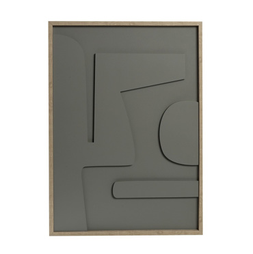 Πίνακας σε 3D Καμβά Γκρι PVC/MDF 50x3x70cm FAL109 Espiel