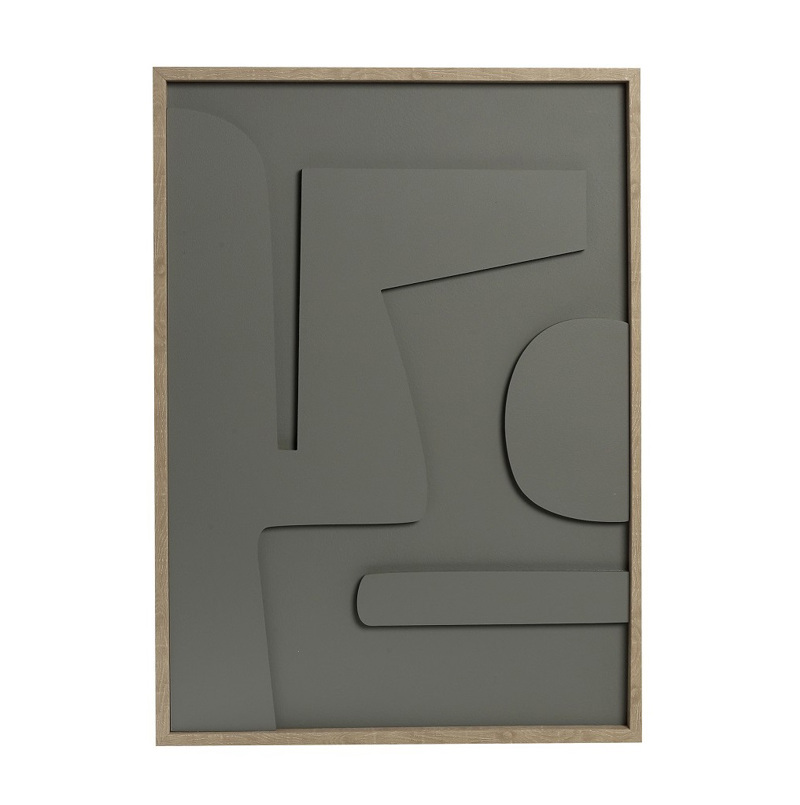 Espiel - ΣΗΜΑΝΤΙΚΟ: Σε περίπτωση διαφοράς τιμής από το κατάστημα ισχύει παντα και μόνο η τιμή του καταστήματος Πίνακας σε 3D Καμβά Γκρι PVC/MDF 50x3x70cm FAL109 Espie