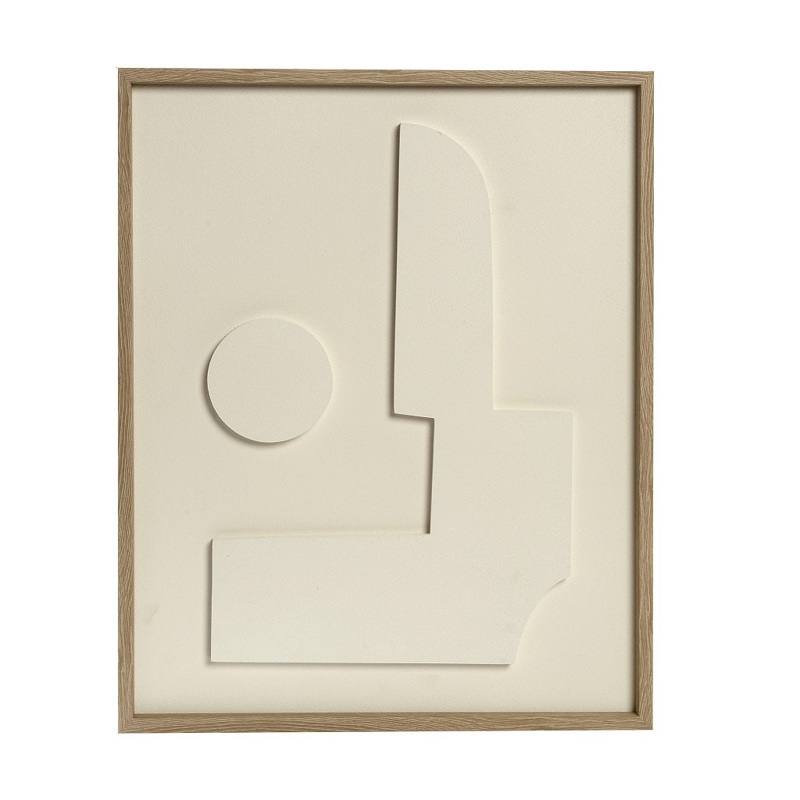 Πίνακας σε 3D Καμβά Λευκός PVC/MDF 40x2.2x50cm FAL112 E