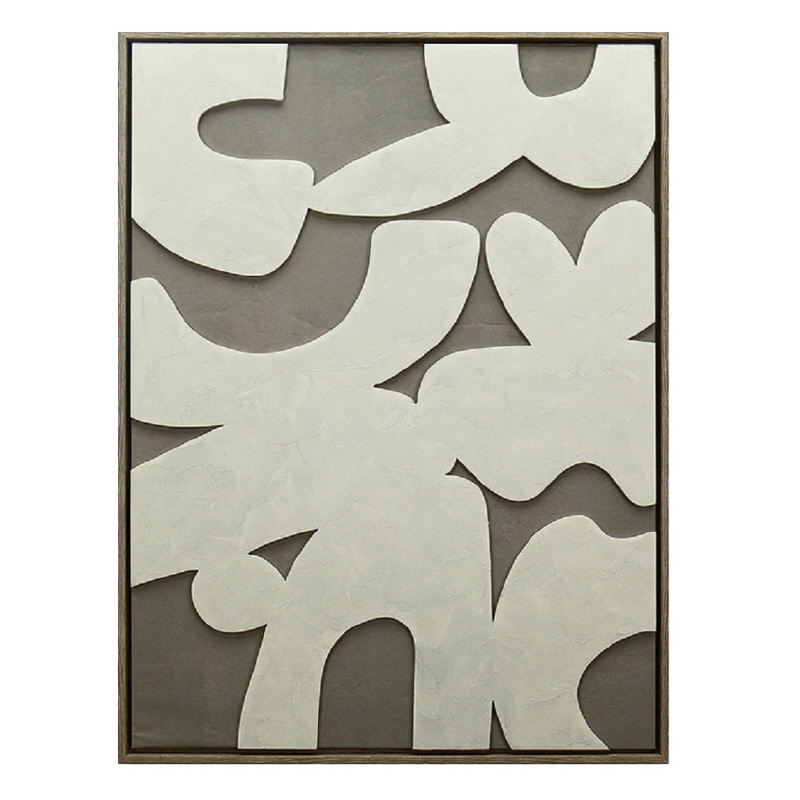 Πίνακας σε 3D Καμβά Γκρι/Μπεζ 60x3x80cm FAL301 Espiel