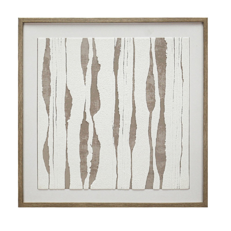 Πίνακας σε Καμβά Λευκός/Μπεζ 50x2.2x50cm FAL308 Espiel