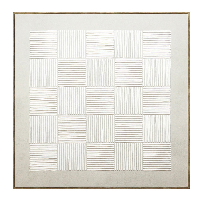 Πίνακας σε Καμβά Λευκός/Μπεζ 60x2.5x60cm FAL312 Espiel