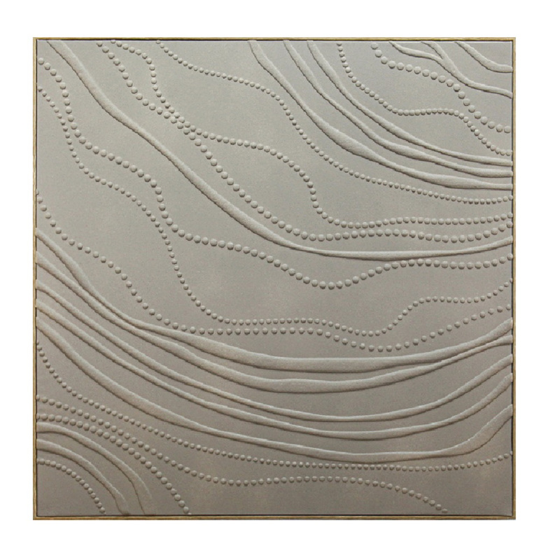 Πίνακας σε Καμβά Γκρι 80x3.5x80cm FAL315 Espiel