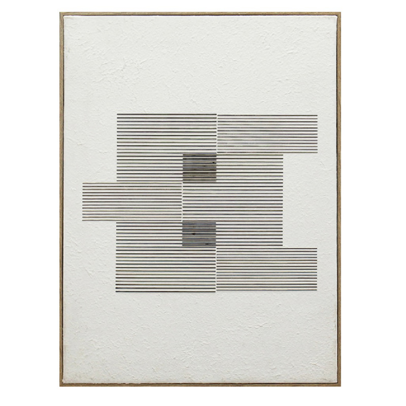 Πίνακας σε Καμβά Λευκός/Γκρι Γύψινος 45x2.5x60cm FAL317