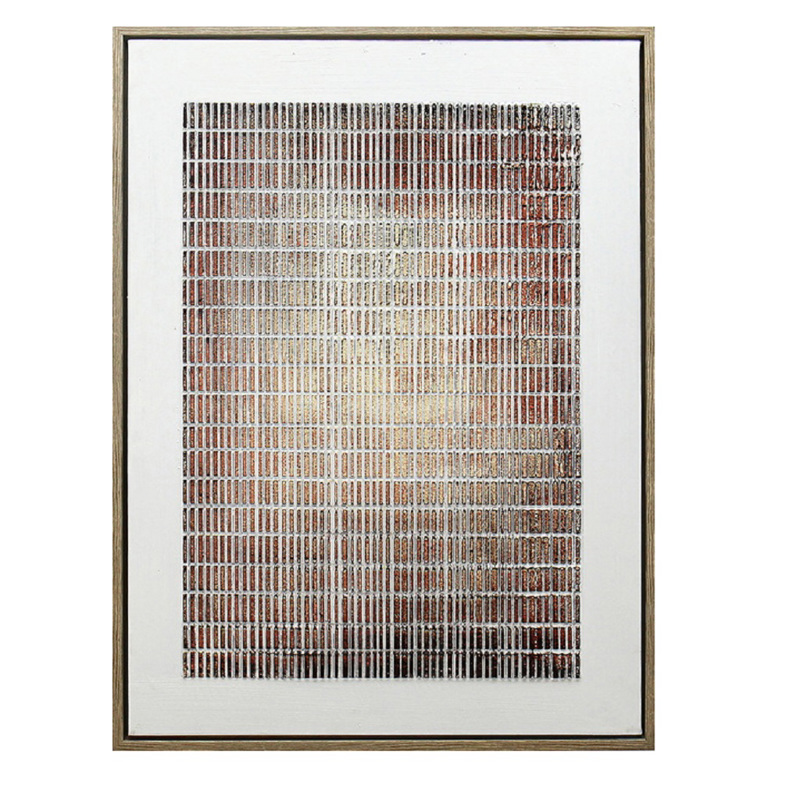 Πίνακας Χειροποίητος σε Καμβά Λευκός/Καφέ 60x3.8x80cm F