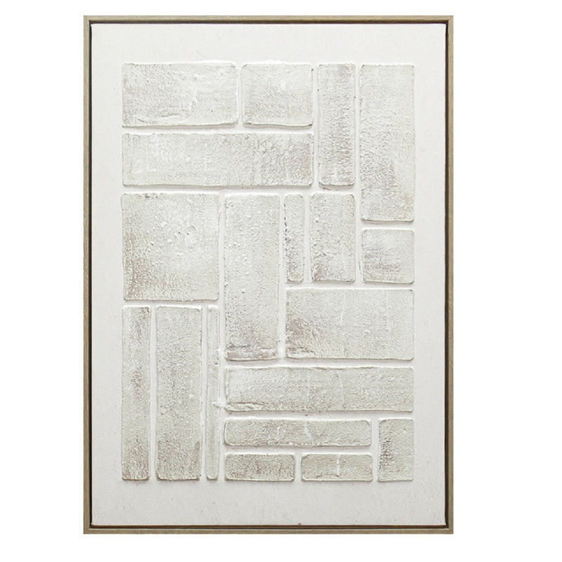 Πίνακας Χειροποίητος σε Καμβά Λευκός 50x3x70cm FAL328 E