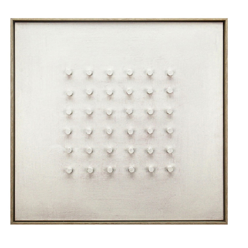 Espiel - ΣΗΜΑΝΤΙΚΟ: Σε περίπτωση διαφοράς τιμής από το κατάστημα ισχύει παντα και μόνο η τιμή του καταστήματος Πίνακας Χειροποίητος σε Καμβά Λευκός 80x4.5x80cm FAL329